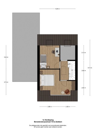 Floorplan - Benedendorpsstraat 15B, 7038 BA Zeddam